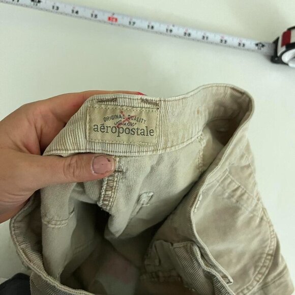 beige corduroy ribbed y2k micro mini skirt - Picture 8 of 8